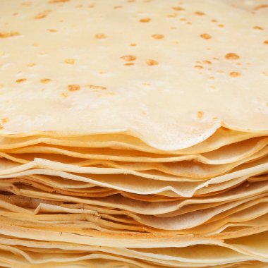 Krep yığını güzel closeup kızarmış