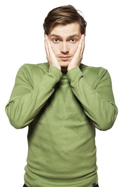 boş bir kayıt tutan çekici kadın