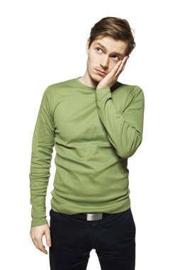 boş bir kayıt tutan çekici kadın