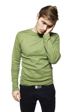 boş bir kayıt tutan çekici kadın