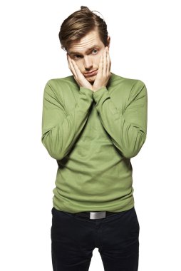 boş bir kayıt tutan çekici kadın