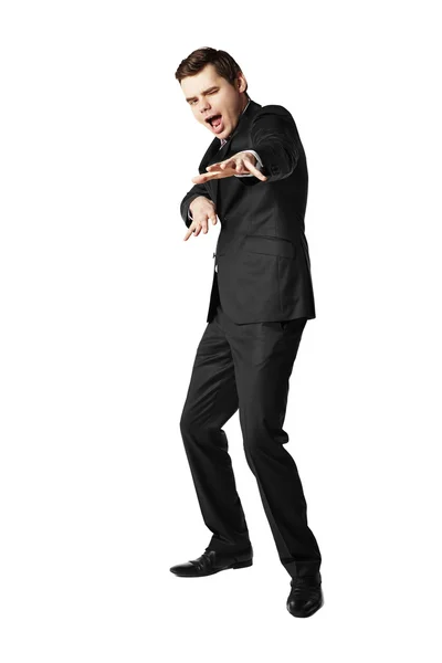Businessman dancing hip-hop — Stock Photo, Image