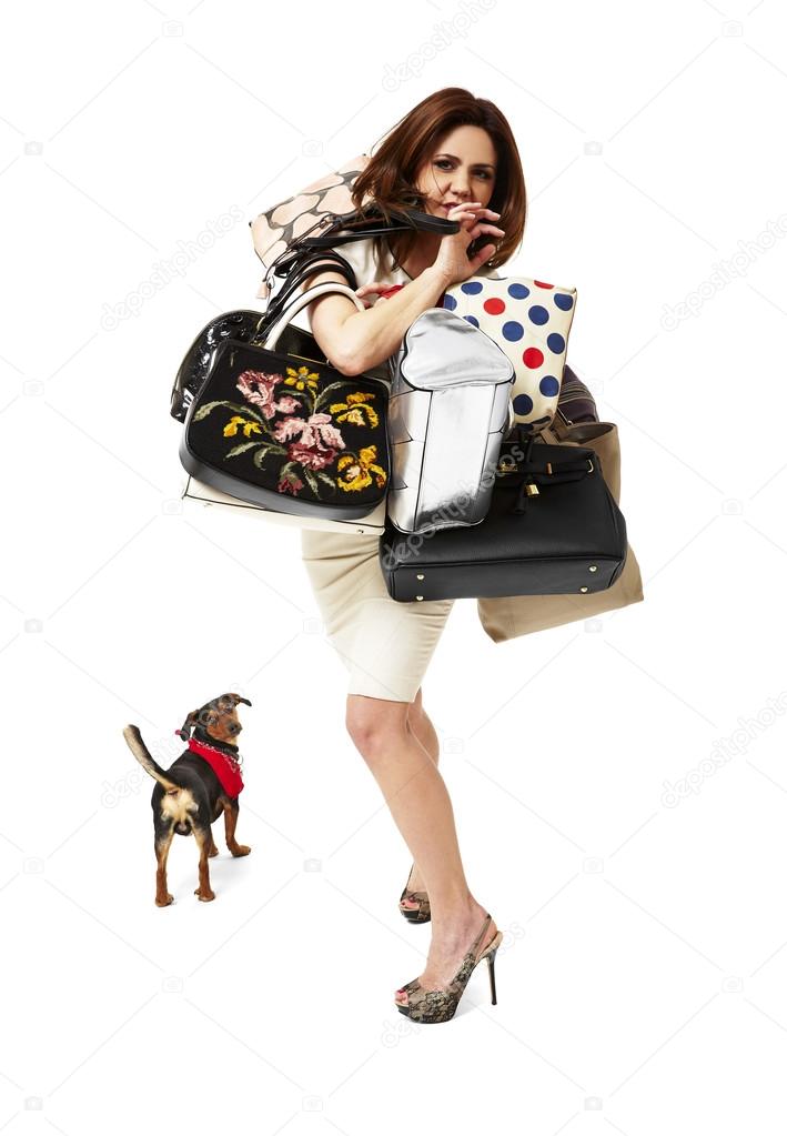 Woman on shopping