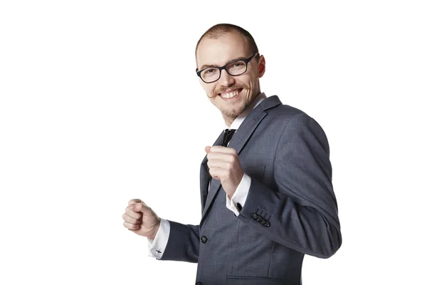 Gelukkig jonge businesman — Stockfoto