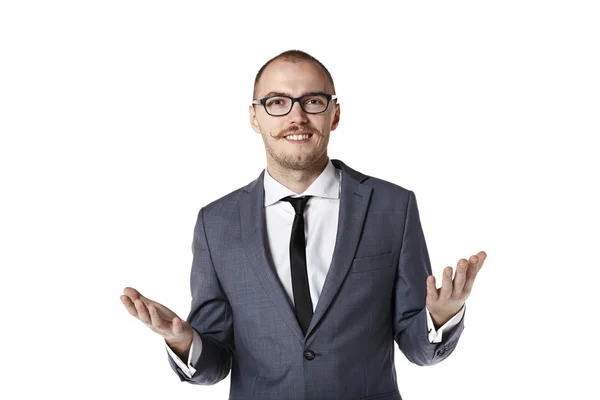 Man gesturing with hands — Stock Photo, Image