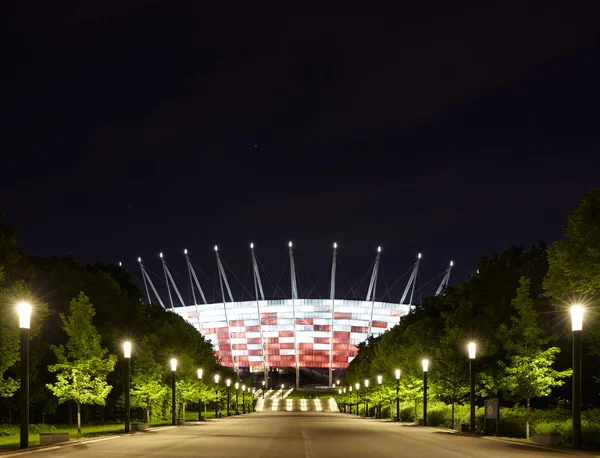 Fußballstadion bei Nacht — Stockfoto