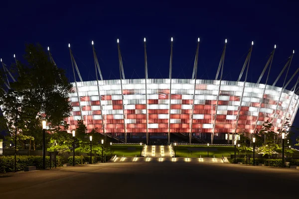 Voetbalstadion nachts — Stockfoto