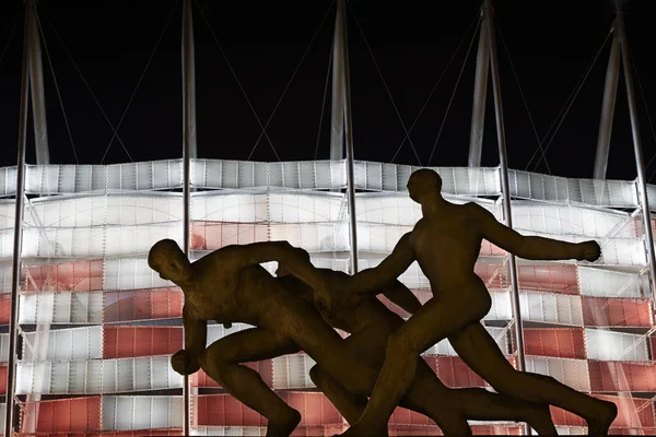 Estádio de futebol à noite — Fotografia de Stock