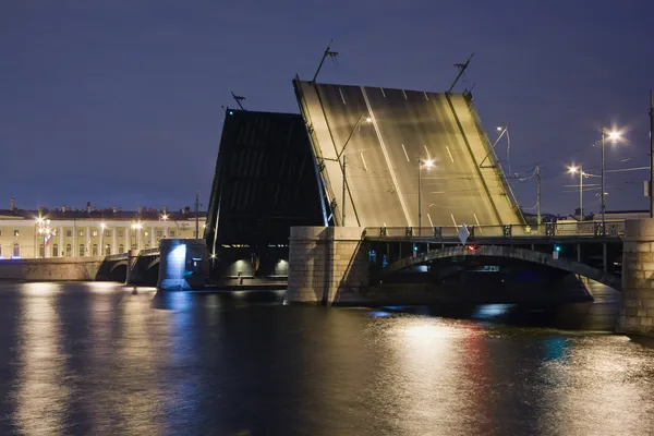 St. Petersburg'da çekilmiş birzhevoy Köprüsü — Stok fotoğraf