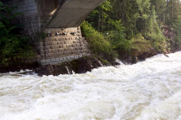 Spillway on hydroelectric power station dam in Imatra — Stock Photo, Image