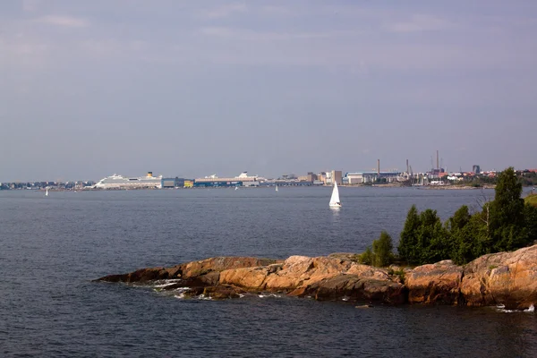 Panorama de fortaleza de Suomenlinn en el verano —  Fotos de Stock