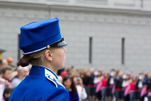 STOCKHOLM - JULY 23: Changing of the guard ceremony with the participation of the Royal Guard cavalry — Stock Photo, Image