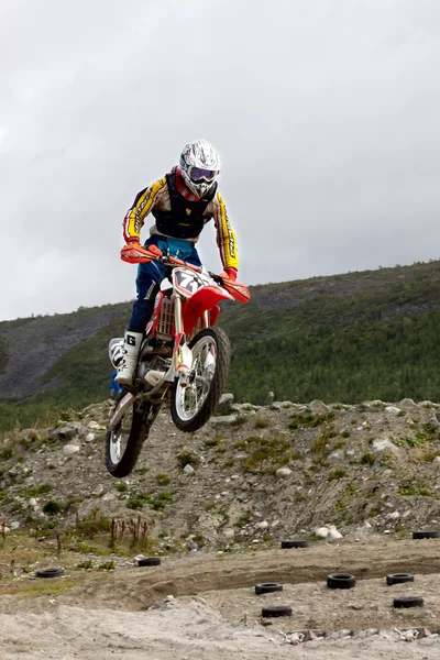 Kirovsk Russia August Races Competitions Motorcycles Cross Country Terrain Nin — Stock Photo, Image