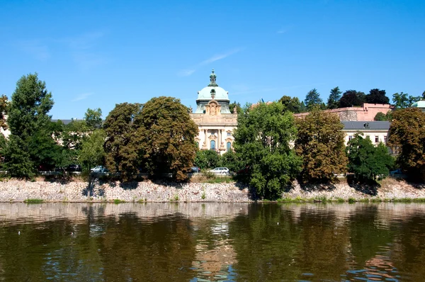 View of Vltava River Embankment, Prague — Stock Fotó