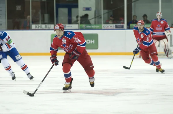 Jogo de hóquei CSKA-LEV PRAHA — Fotografia de Stock