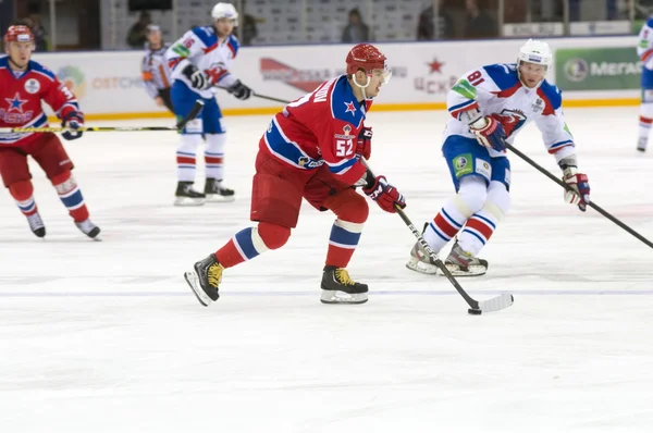 Partido de hockey CSKA-LEV PRAHA — Foto de Stock