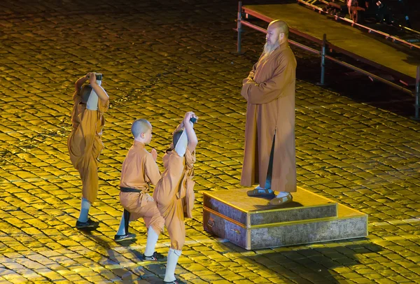 Monaci del monastero Shaolin (Cina ) — Foto Stock