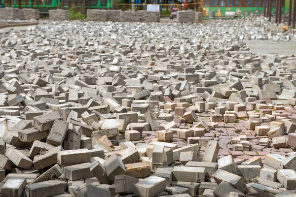 bir karmaşa kare kaldırım döşeme