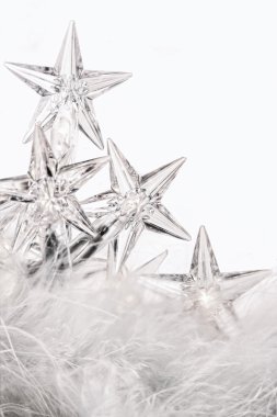 Beyaz arka plan ile tatil yıldız ışık