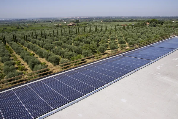 Solceller paneler — Stockfoto