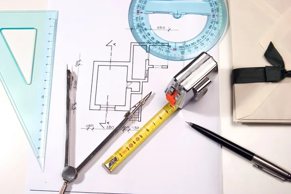 建筑计划 — 图库照片