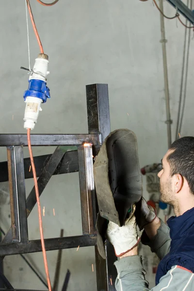 Man working with steel — Stock Photo, Image