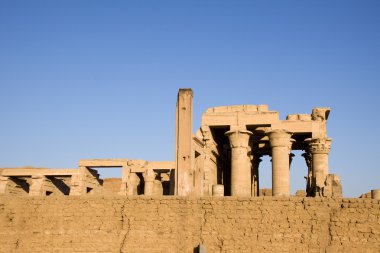 Ancient ruins of Kom ombo clipart