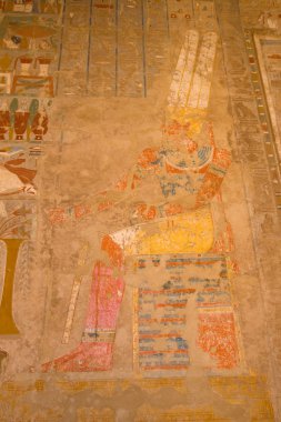 Antik hiyeroglifler Luksor resimlerle