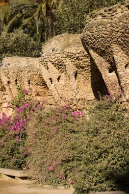 parça guell park Barcelona, İspanya