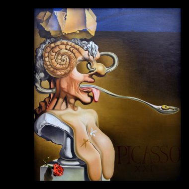 Painting of Salvador Dali clipart