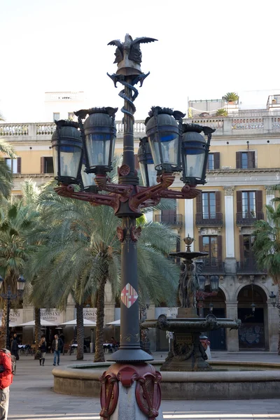 Barcelona street light — Stockfoto