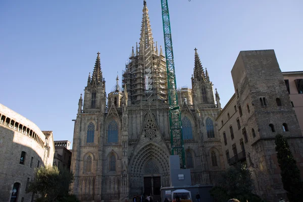 Katedrála svatého kříže a Basílica de Santa eulalia — Stock fotografie