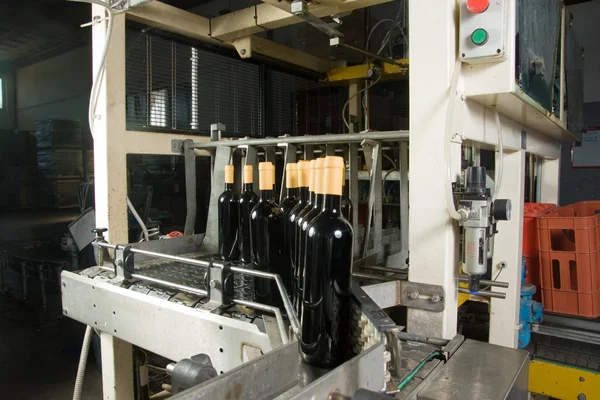 Bottles on factory — Stock Photo, Image