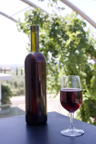 Bottle and glass — Stock Photo, Image