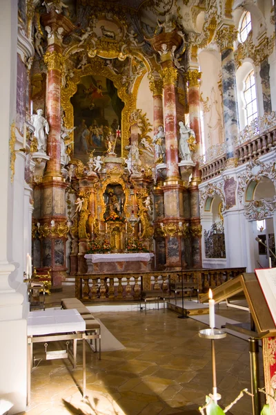 Altarraum Wieskirche — Stockfoto