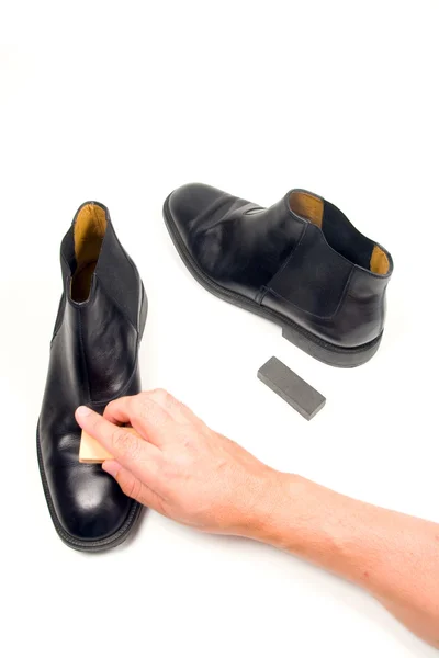 Zwarte schoenen — Stockfoto