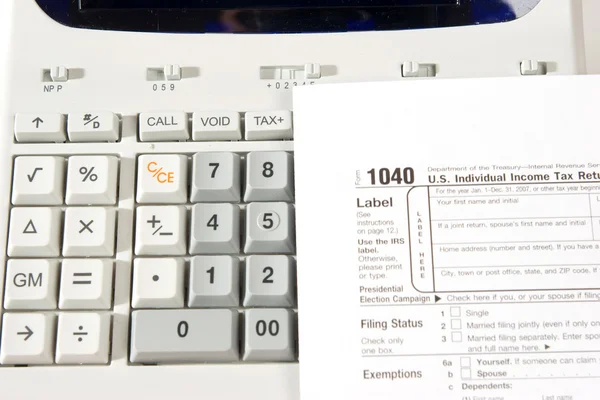 Cálculo del impuesto — Foto de Stock