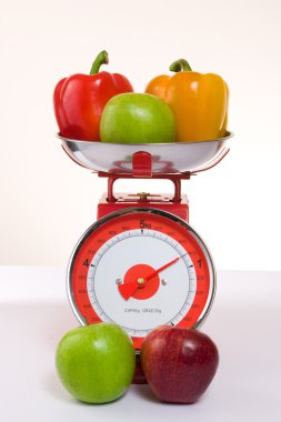 diyet yemek ve ölçekler