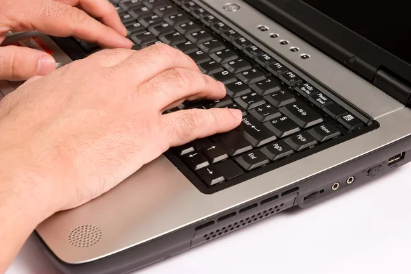 Accountant zijn bezig met laptop — Stockfoto