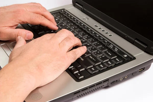 Contabilista estão trabalhando no laptop — Fotografia de Stock