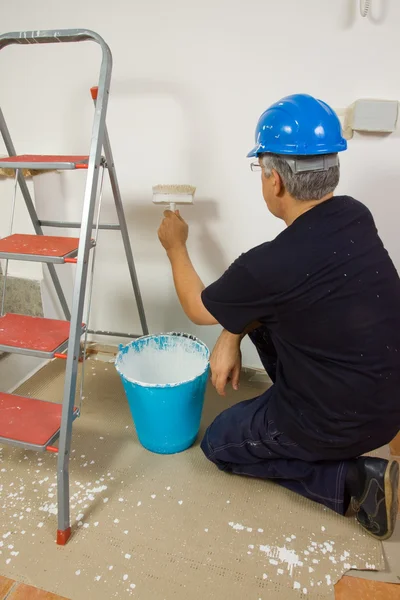 Huisschilder schilderij muur — Stockfoto