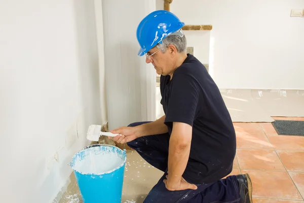 Huisschilder schilderij muur — Stockfoto