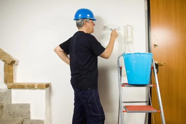 Huisschilder schilderij muur — Stockfoto