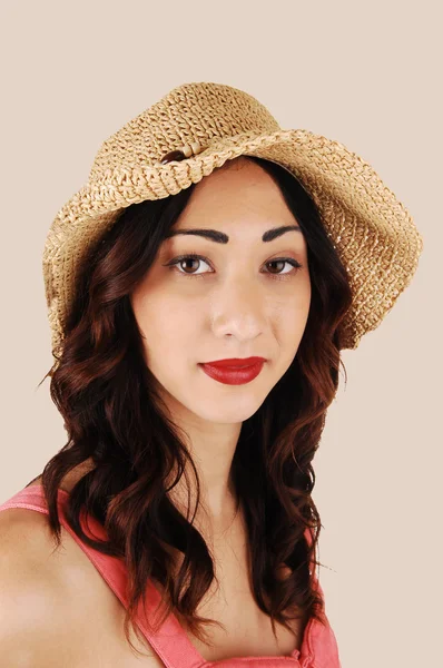 Retrato de chica con sombrero. —  Fotos de Stock