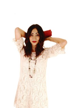 küçük çanta ile kız.