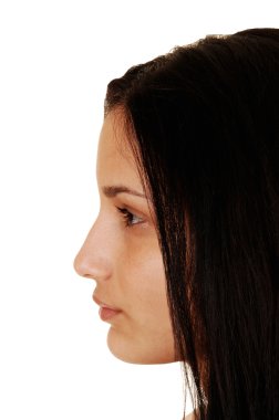 Kız profil portresi.