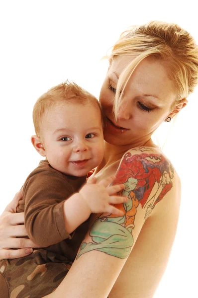 Madre con hijo sonriente . —  Fotos de Stock