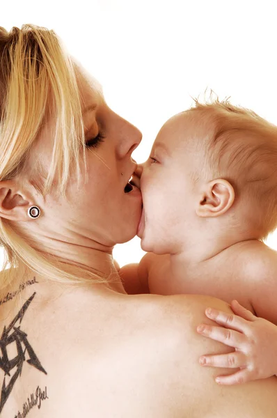 Baby eating his mom. — Stock Photo, Image