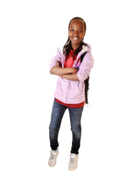 Black young girl. clipart