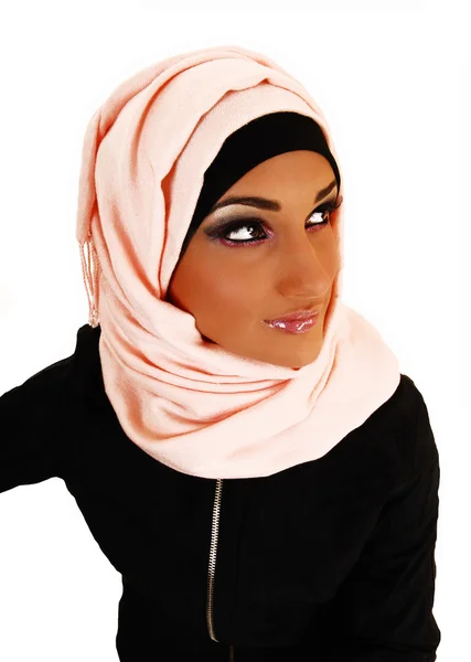 Pretty girl with scarf. — Stock Photo, Image